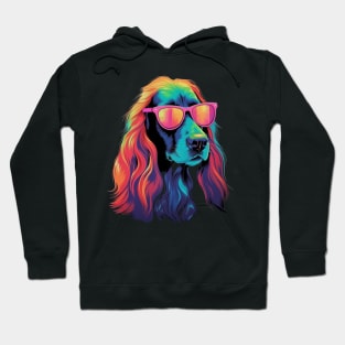 Retro Wave Afghan Hound Dog Shirt Hoodie